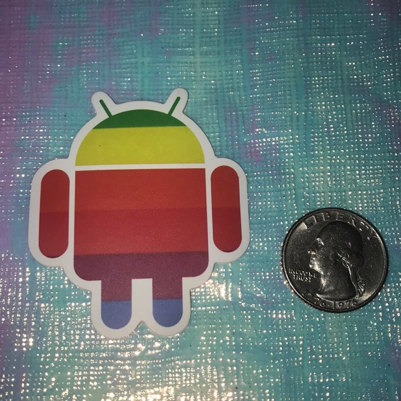 10/$10 Rainbow Android Logo Sticker - Picture 2 of 3